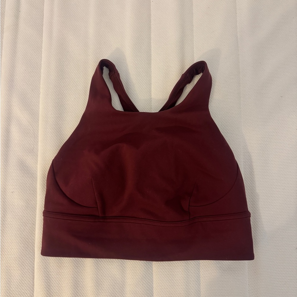 Women's Burgundy Sports Bra